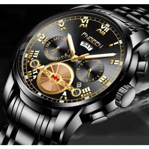 Luxury Quartz Men Bunishess Watches Casual Fashion Waterproof Watch for Men Stainless Steel Band Wristwatched Relogio Masculino
