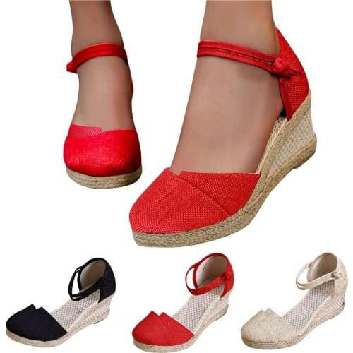 SAGACE Fashion Womens Casual Platform Sandals Ladies Shoes Breathable Slip-on Outdoor Leisure Wedges Beach Ladies Sandalias