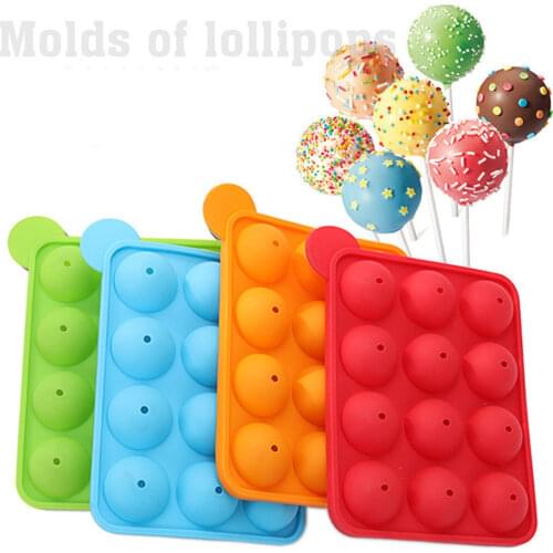 DIY Press Molding Silicone Mold Cake Decorating Fondant Molds Cake 12 Balls Tray Lollipop Chocolate Candy Fimo Clay Mould