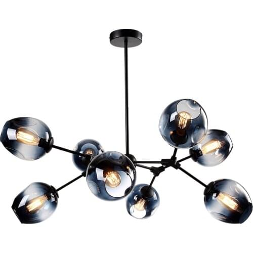 Nordic Led Chandeliers Lighting Copper for Living Room Kitchen Loft Magic Bean Glass Brass Ceiling Pendant Lamp Bedroom Fixtures