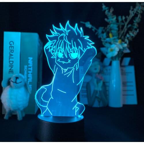 Anime Hunter X Hunter LED Night Light Fuuny Killua Zoldyck 3d Led Light for Bedroom Decoration Manga HXH 3D Table Lamp Gifts
