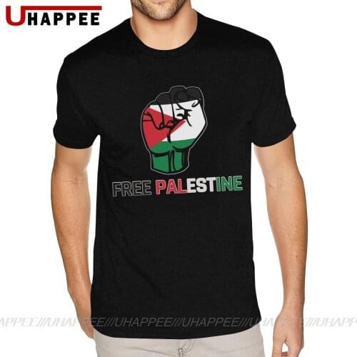 Free Palestine For Dark Tee for Men Hip Hop Fashion Short Sleeve Crewneck Men Summer T Shirts 1980s Merch