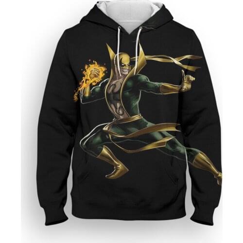 Iron Fist Oversize Sweatshirt For Male Marvel Hero 3D Printed Boy Girl Kids Hoodies Long Sleeve Harajuku Women Men Tracksuit