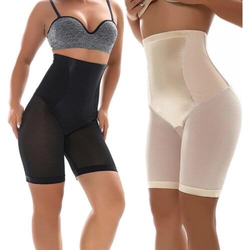 High Waist Control Panties Shapewear Women Body Shapers Postpartum Belly Slimming Underwear Safety Panties High Fit Shorts Black