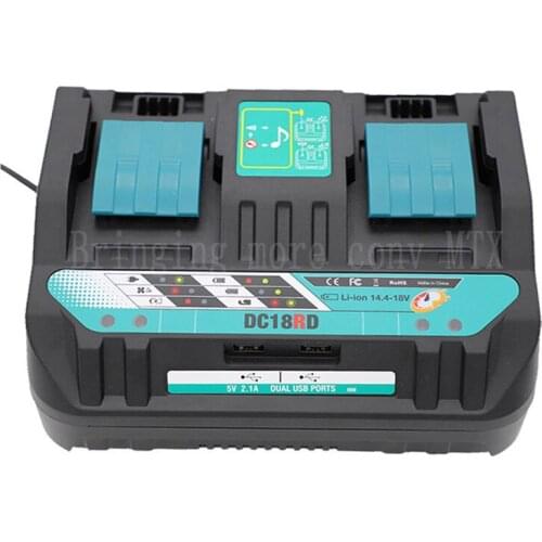 For Makita battery charger with USB port for Li-ion battery 14.4V 18V DC18RD DC18RC BL1860 BL1840 BL1830 charger 4A hotsell