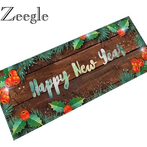 Zeegle Christmas Carpet Outdoor Entrance Door Mat Kids Room Bedroom Bedside Floor Mat Anti-Slip Hallway Kitchen Area Rug