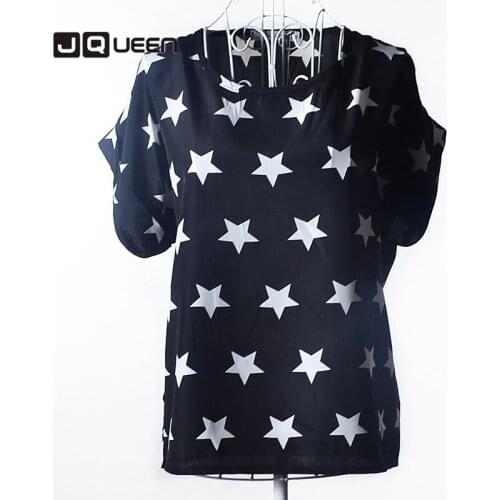 Womens Clothes Large Size Jackets Bird Print Blouses Short Sleeves Chiffon Shirts Casual Summer Popularity Explosion
