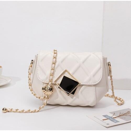 Woman bag summer 2021 new trendy fashion hot style female wallet pu bag wild shoulder bag golden ball chain messenger bag Bolsa