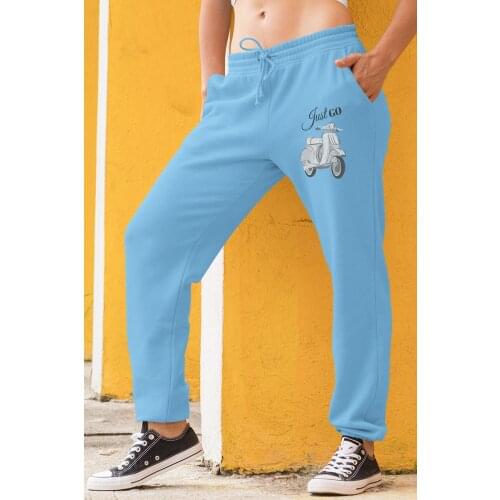 Angemiel Wear Just Go Vespa Blue Female Sweatpants