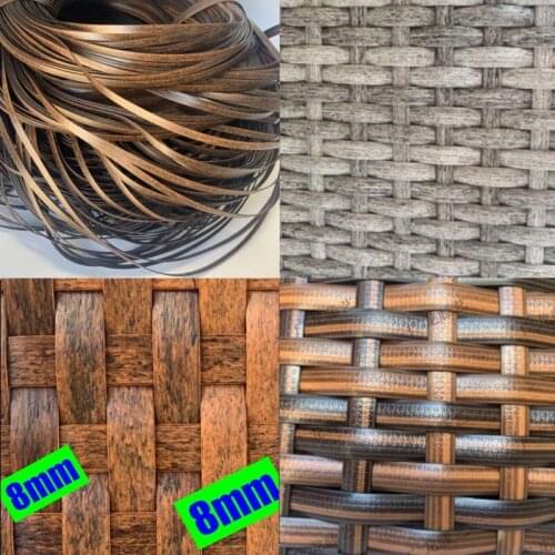 500g Retro Gradient Synthetic Flat Rattan Material Diy Crafts Roll Weaving Knit Repair Furniture Sofa Table Chair Basket Decor