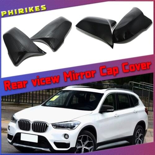 Rearview For BMW 1 2 X1 X2 Z4 Series Side Wing Mirror Cover Cap F39 F45 F46 F48 F49 F53 G39 Carbon Fiber Black High Quality