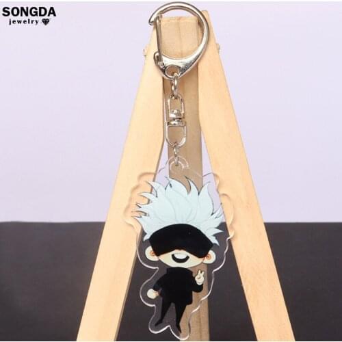 Jujutsu Kaisen Keychain Gojou Satoru Itadori Yuuji Kugisaki Nobara Anime Figure Key chain Bag Car Hanging for Boy Teen Fans Gift