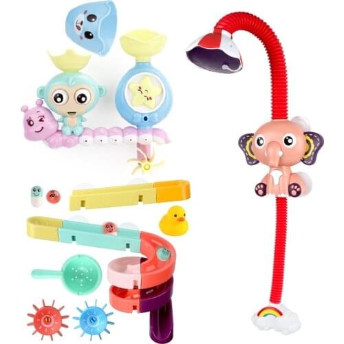 Baby Bath Toy Elephant Spray Toddler Electric Shower Boys Swimming Water Toys Yellow Duck Cute Turtles Dinosaur Egg for Kids