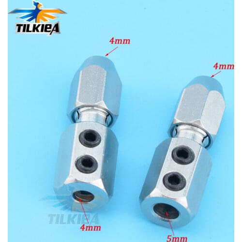 RC Boat Flexible Coupling CNC Stainless Steel 4X4mm 5X4mm Flex Collet Coupler For Rc Boat Prop Shaft