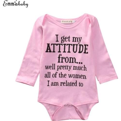 2017 Autumn Casual Fashion Toddler Infant Baby Girls Long Sleeve Cotton Letter O-Neck Bodysuit Jumpsuit Clothes Outfits 0-18M