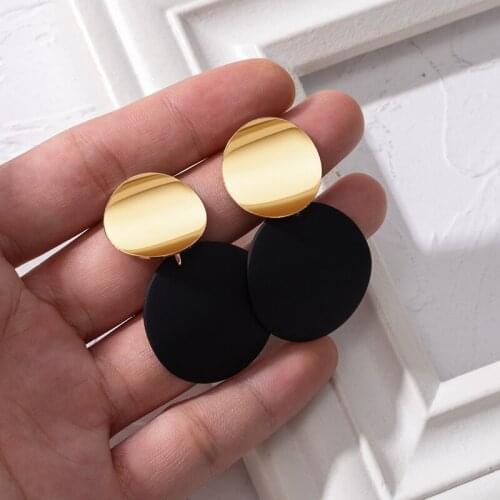 Korean Fashion Earrings Black Sequin Earrings For Women Jewelry 2021 Trend Earrings Hot Sale Wholesale Sweet And Romantic Earrin