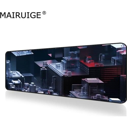 Mouse Pad 900x400mm Black Geometric 3D Building Rhombus Abstract DIY Custom Game PC Game Custom Desktop Pad Gamer Mousepad Xxl