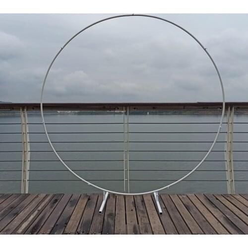 Wedding Round Stand Props Circular Hoop Wrought Iron Arch Party Home Birthday Background Decoration Metal Flower Balloon Frame