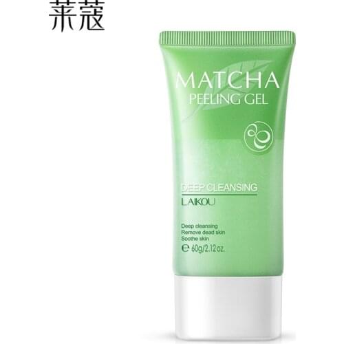 LAIKOU Matcha Exfoliating Peeling Gel Facial Scrub Moisturizing Whitening Nourishing Repair Scrubs Face Cream Skin Care