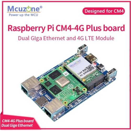 Raspberry Pi CM4-4G puls board Dual Giga Ethernet and 4G LTE Module