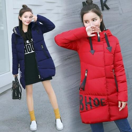 Fashion Womens Down Cotton Jacket Hooded Winter Coat Female Padded Warm Parkas Mujer Ladiea Print Parka Hiver 5380