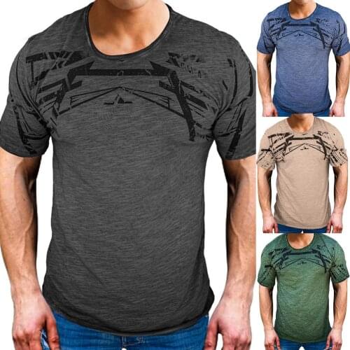 2021 Fashion new print summer hot sale short-sleeved round neck mens same sports T-shirt