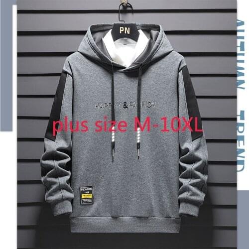 New Arrival Suepr Large Cotton Spring And Autumn Young Men Fashion Hoodie Male Coat Casual Plus Size M-3XL4XL5XL6XL7XL8XL9XL10XL