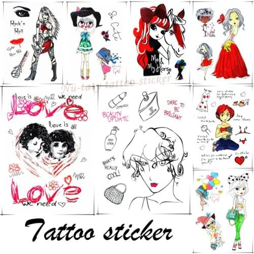 Nu-TATY Small fresh waterproof temporary tattoo stickers, girls party flash tattoo, Waterproof Fake Tatoo Henna Sticker