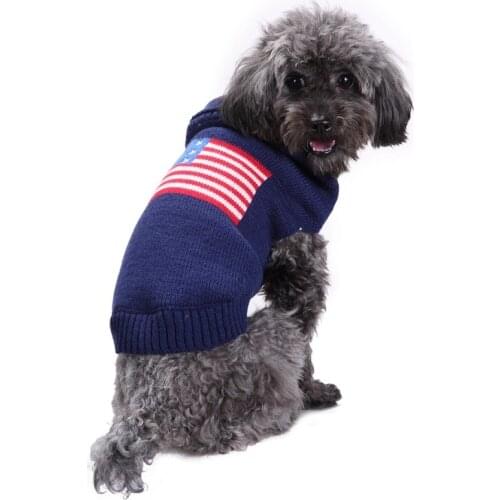 Pet Clothes Big Dog Winter Clothes Pet Dog Sweater Print Design Dog Hoodie Coat christmas dog sweaters for small dogs