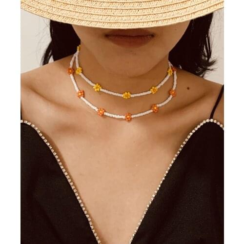 New Arrival Daisy Chokers Necklaces For Women Simple Portrait Choker Necklace Gold Color Chain Pendant For Girls Jewelry Gift