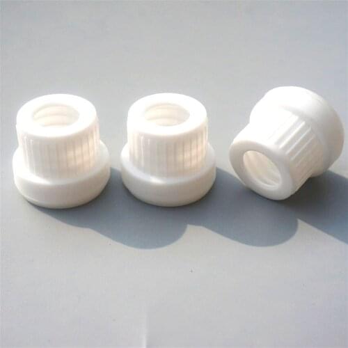 20-500pc 5-100ml Black/white Cover Dropper Lid Size 18/410 Essential Oil Bottles Accessory Big Head Plastic Circle Glass Bottle