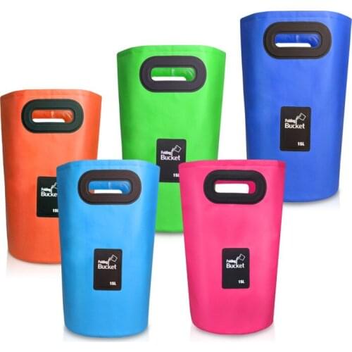 15L Portable Bucket Bag Water Carrier Storage Wash Bin For Camping Picnic Car Washing Fishing Travel