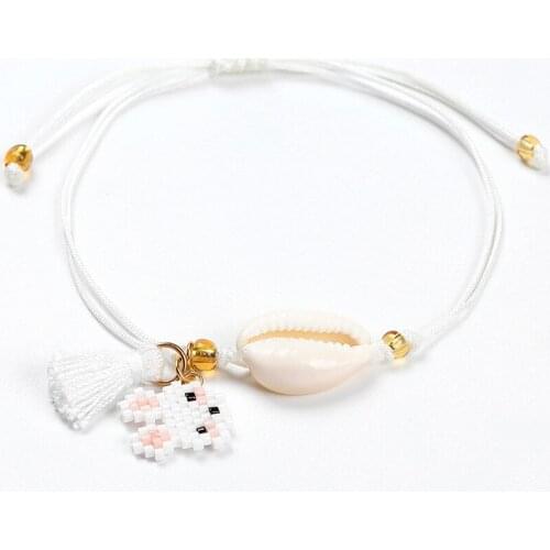 Simple Explosive Popular Handwoven about Miyuki Little White Rabbit Lady Bracelet