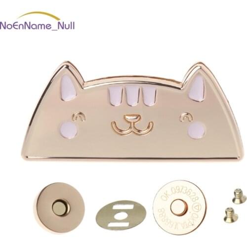 Cute Cat Magnetic Clasp Fastener Snap Button Press Studs Purse Bag Closure DIY JUL29