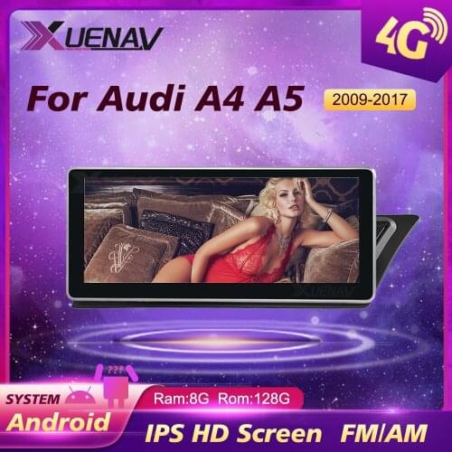Android System DVD Player Radio For Audi A4 A5 2009-2017 Right wheel GPS Multimedia Stereo 2 din audio stereo navigation screen