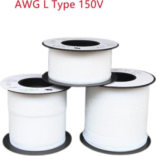 20M/1Lot AWG L Type 150V Teflo Tube PTFE Pipe Translucent/Black/Red/Yellow/Blue 20 22 21 20 19 18 17 16 15 14 13 12 11 10 9 8S