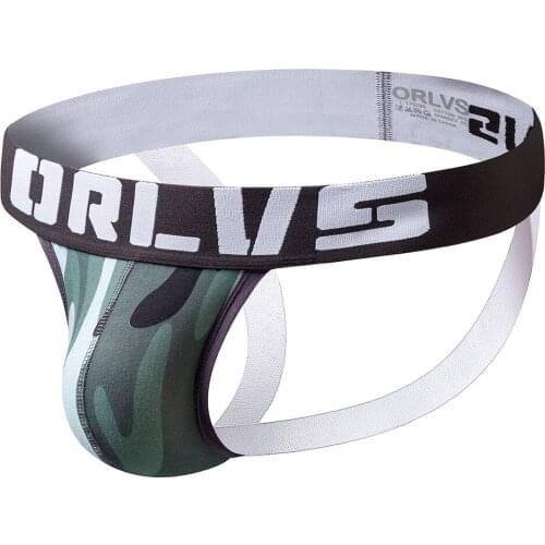 Men Underwear Jockstrap Sexy Tanga Hombre Thong Men String Homme Cueca Gay Camouflage Panties Lingerie Underpants