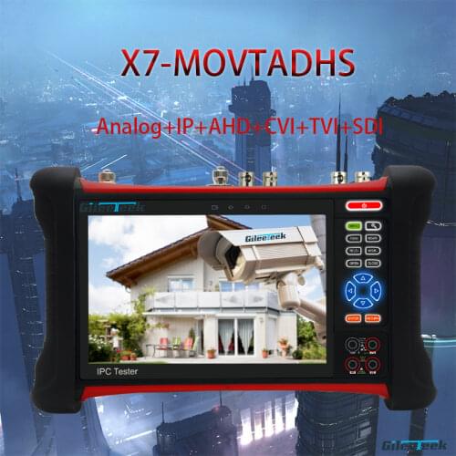 X7-MOVTADHS IP Analog Camera Tester 8MP CCTV Tester Monitor with Analog+lP+ AHD+CVI+TVI+SDI 6 in 1 Multifunction CCTV Tester