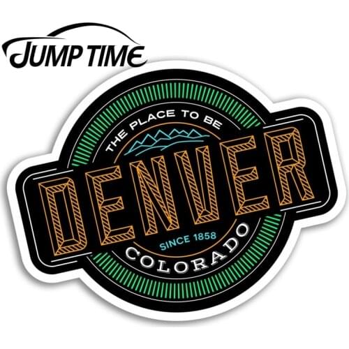 Jump Time Denver Vinyl Stickers Colorado USA Fun America Sticker Luggage Decal Decor Window Bumper Waterproof