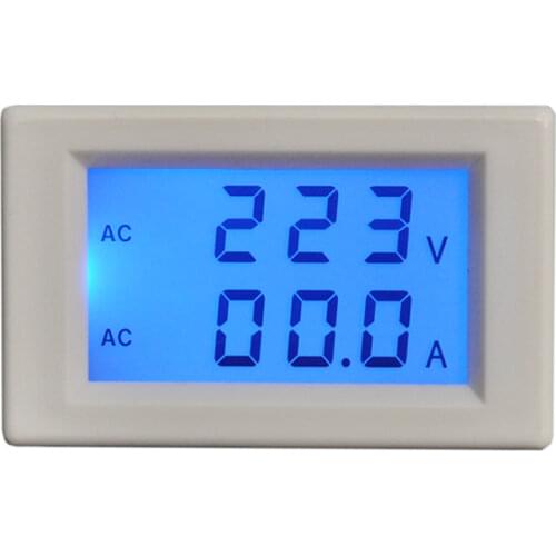 Double Display AC Voltmeter Current Meter Digital Display LCD screen low power consumption AC110V 220V 230V 380V 50A 100A 200A
