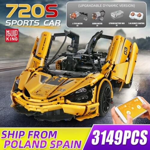 MOULD KING High-Tech The 1 to 8 ratio P1 Super Racing APP RC car Model Building Blocks Kids Educational Toy New Year Gifts