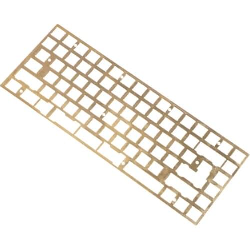 YMDK YMD75 KBD75 V1 V2 Brush Finish Sand Blast Brass Plate For KBD75 V1 V2 YMD75 75% 84 Keyboard ANSI ISO Layout