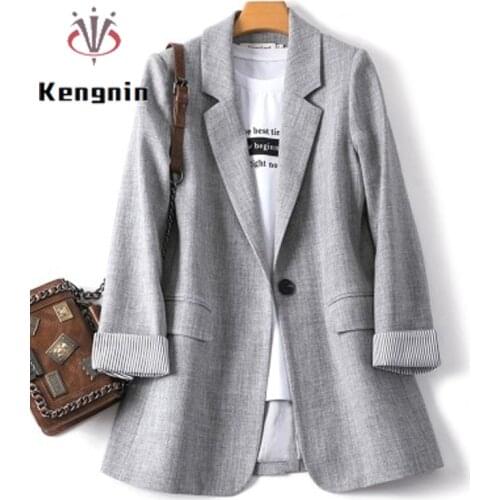 Long Sleeve Women Autumn Jacket 2021 Winter Loose Ladies Oversized 3XL Outerwear Casual Pockets Female Blazers Clothing KE133