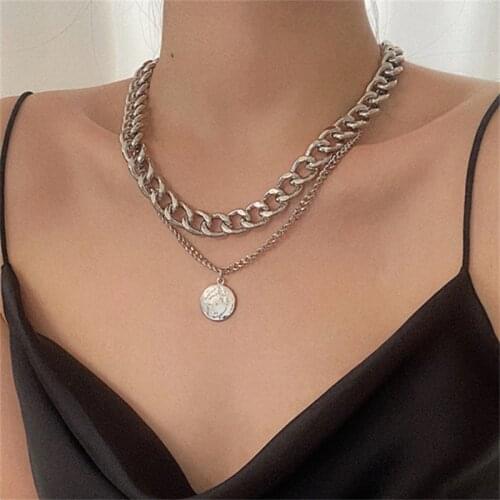 Vintage Coin Necklace For Women Vintage Gold Color Choker Multilayer Necklace Coin Pendant Necklace Jewelry 2021 New Fashion