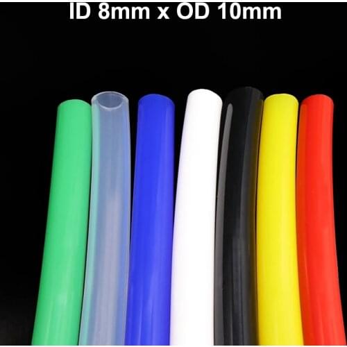 1M Colorful Food Grade Silicone Rubber Hose ID 8 x OD 10mm Flexible Transparent Silicone Rubber Tube Drink Pipe Water Connector