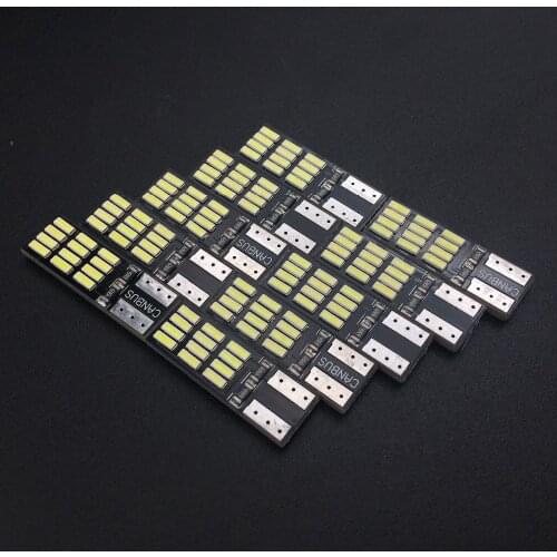 10pcs T10 24smd W5W 194 4014 SMD Canbus Bulb Car Auto Clearance Side Turn Signal Indicator Light Parking Reverse Lamp Bulb 12V