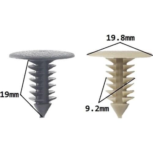 20Pcs New 9mm Trim Panel Retainer Car Trunk Cover Roof Hood Auto Plastic Fastener Rivet