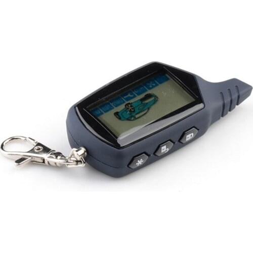 2 way LCD Remote Control Key Chain Vehicle Security Two Way Car Alarm System Starline Keychain Fob Keychain with Alarm LCD Body