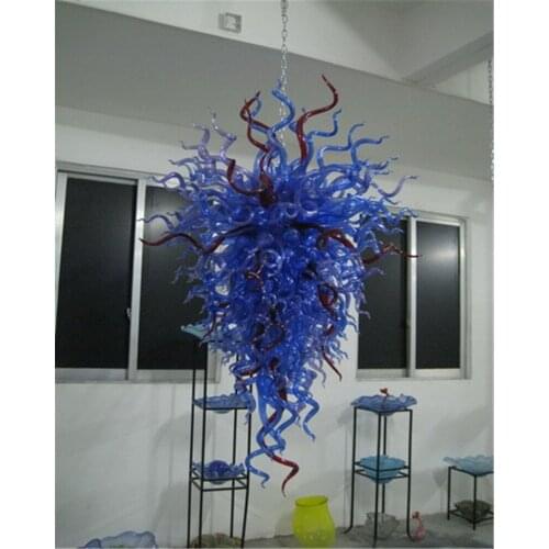 Coloured glass chandelier hand brown glass chandelier lighting -LR0064