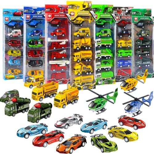 Children return force toy car engineering military suit cartoon car model Boy Gift